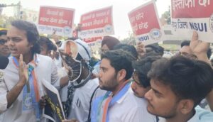 NSUI Raipur Protest