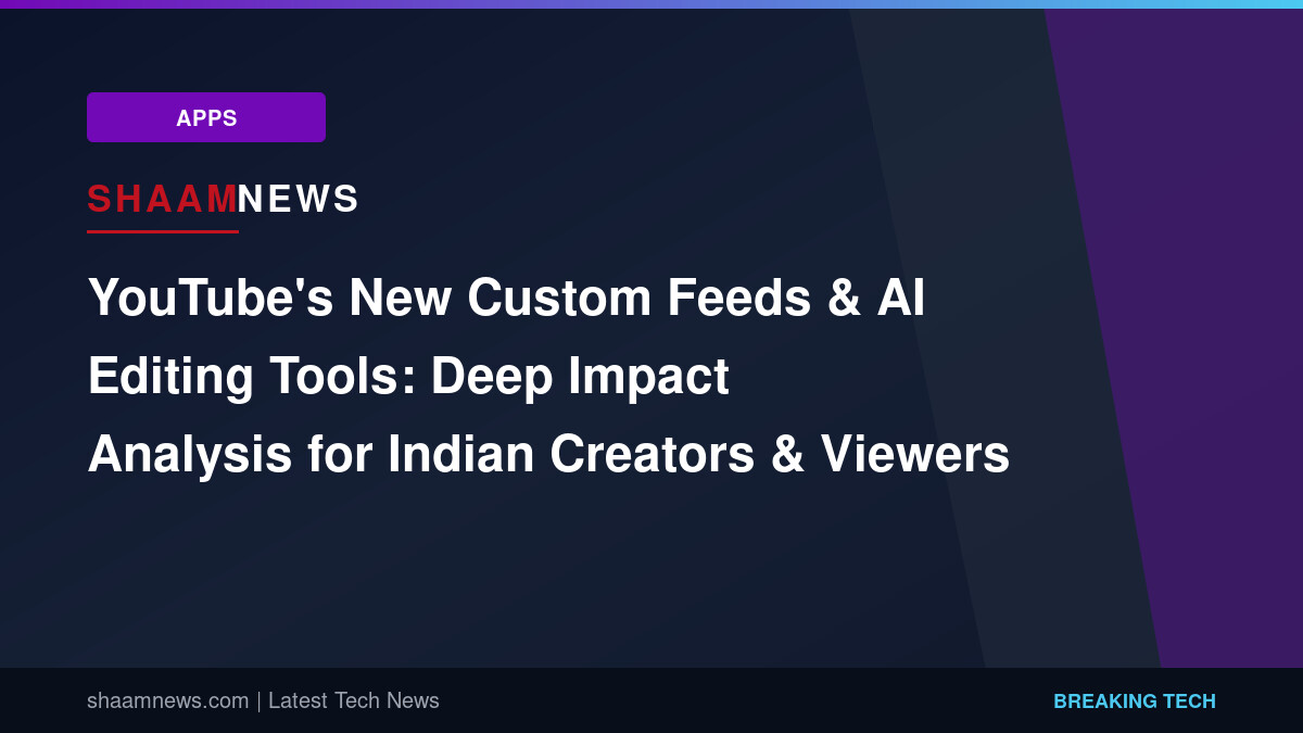 YouTube's New Custom Feeds & AI Editing Tools: Deep Impact Analysis for Indian Creators & Viewers